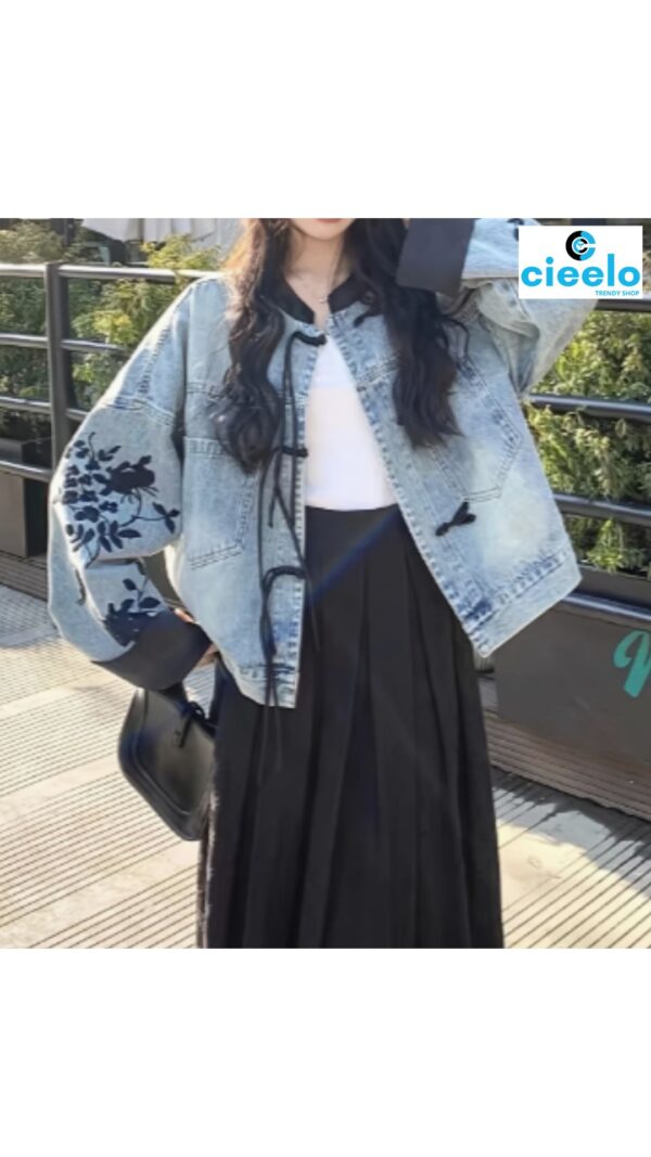 Chaqueta vintage con volantes – Estilo único y chic