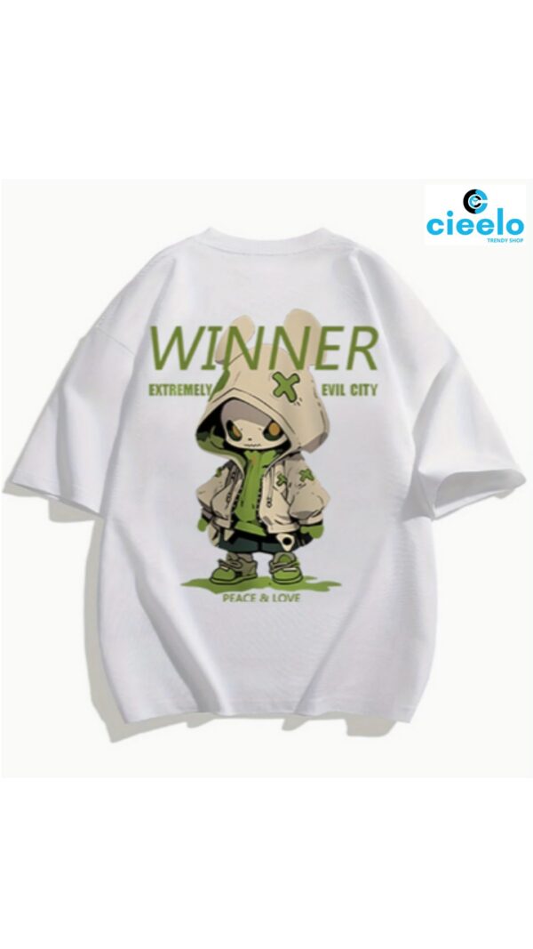 Camiseta Conejo Cartoon Hombre – 100% Algodón Verano