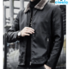 Chaqueta de Motocicleta Estilo Coreano para Hombre – Forrada de Fleece, Perfecta para Actividades al Aire Libre