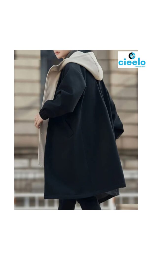 Abrigo de lana con capucha – Elegancia y calidez para invierno