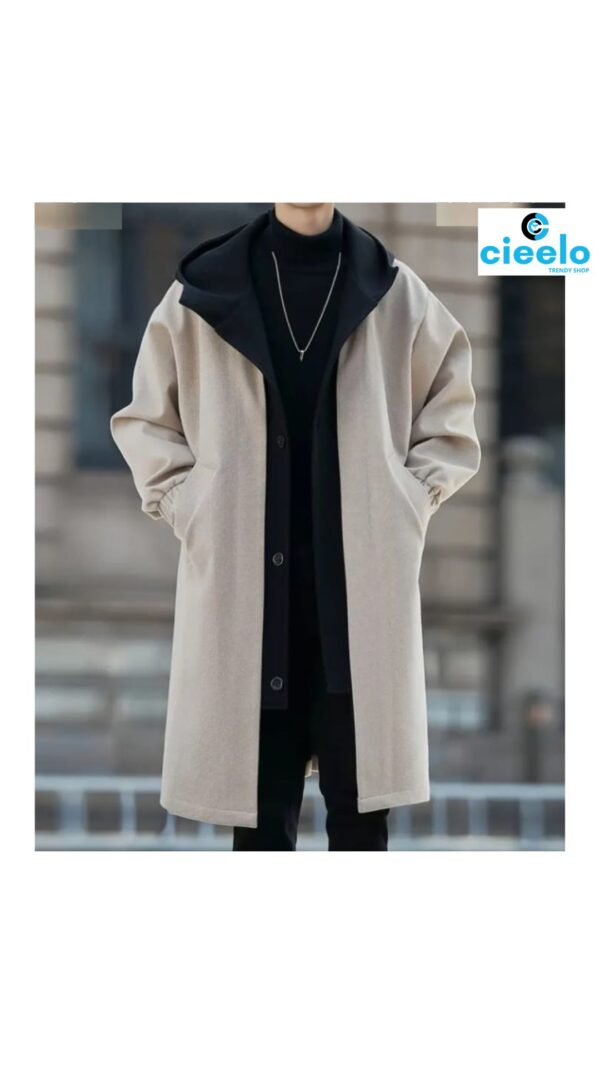 Abrigo de lana con capucha – Elegancia y calidez para invierno
