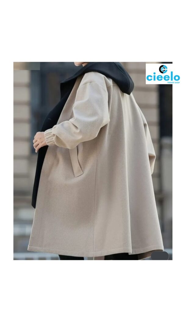 Abrigo de lana con capucha – Elegancia y calidez para invierno