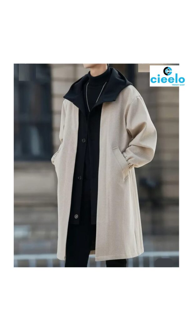 Abrigo de lana con capucha – Elegancia y calidez para invierno
