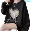 Sudadera Mujer con Corazón – Estilo Gráfico Chic