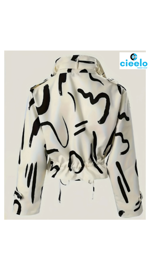 Chaqueta con Estampado Completo – Elegante y Ligera