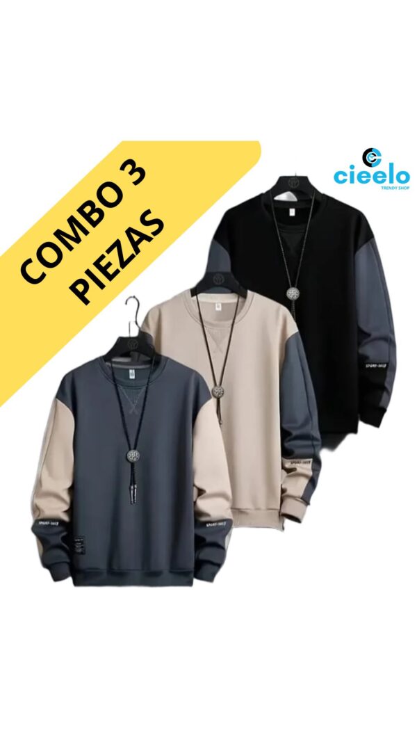 Conjunto de 3 sudaderas – Comodidad y estilo en cualquier temporada