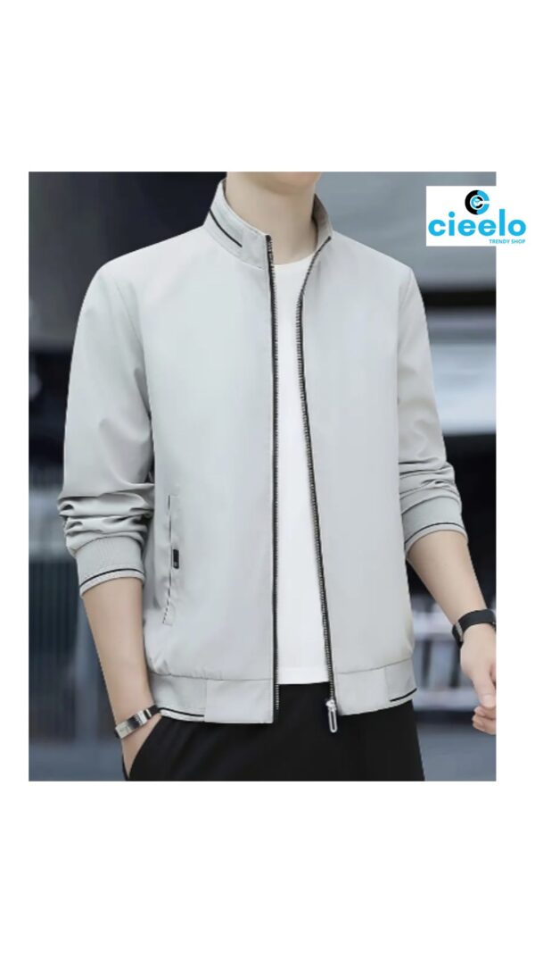 Chaqueta Cuello Redondo Hombre – Elegancia Casual, Comodidad Total