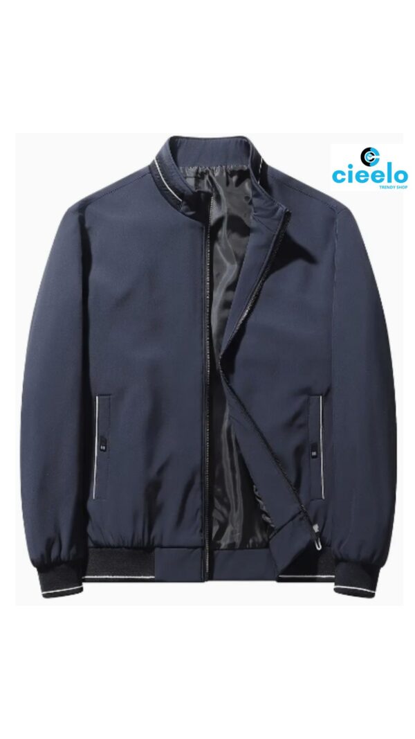Chaqueta Cuello Redondo Hombre – Elegancia Casual, Comodidad Total
