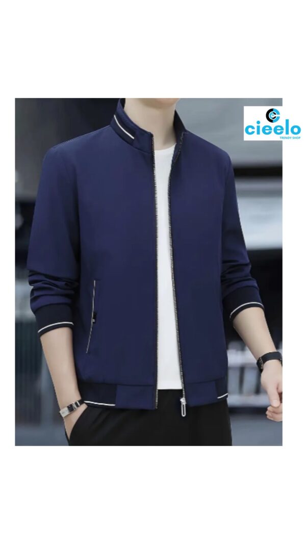 Chaqueta Cuello Redondo Hombre – Elegancia Casual, Comodidad Total