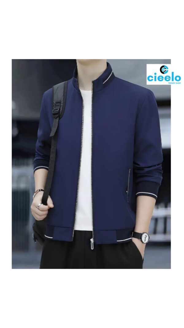 Chaqueta Cuello Redondo Hombre – Elegancia Casual, Comodidad Total