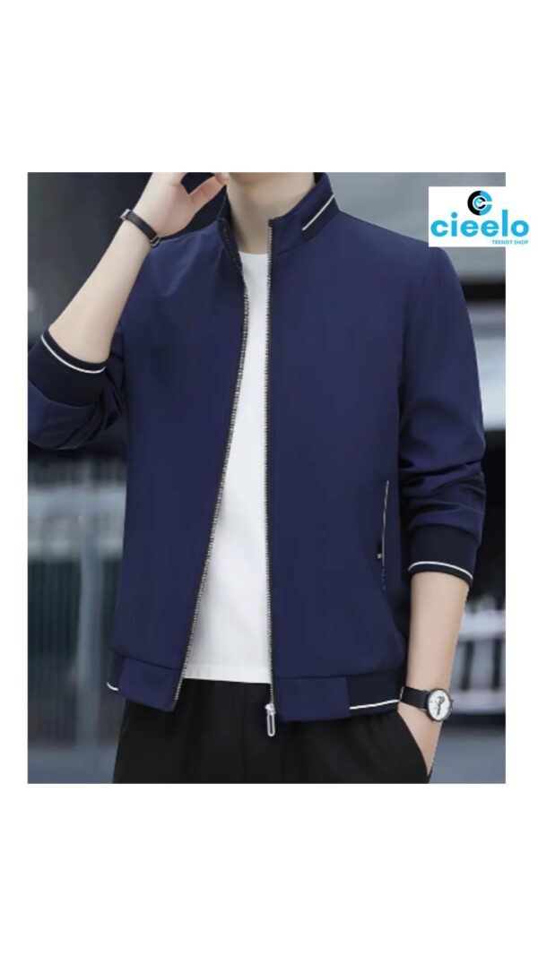 Chaqueta Cuello Redondo Hombre – Elegancia Casual, Comodidad Total