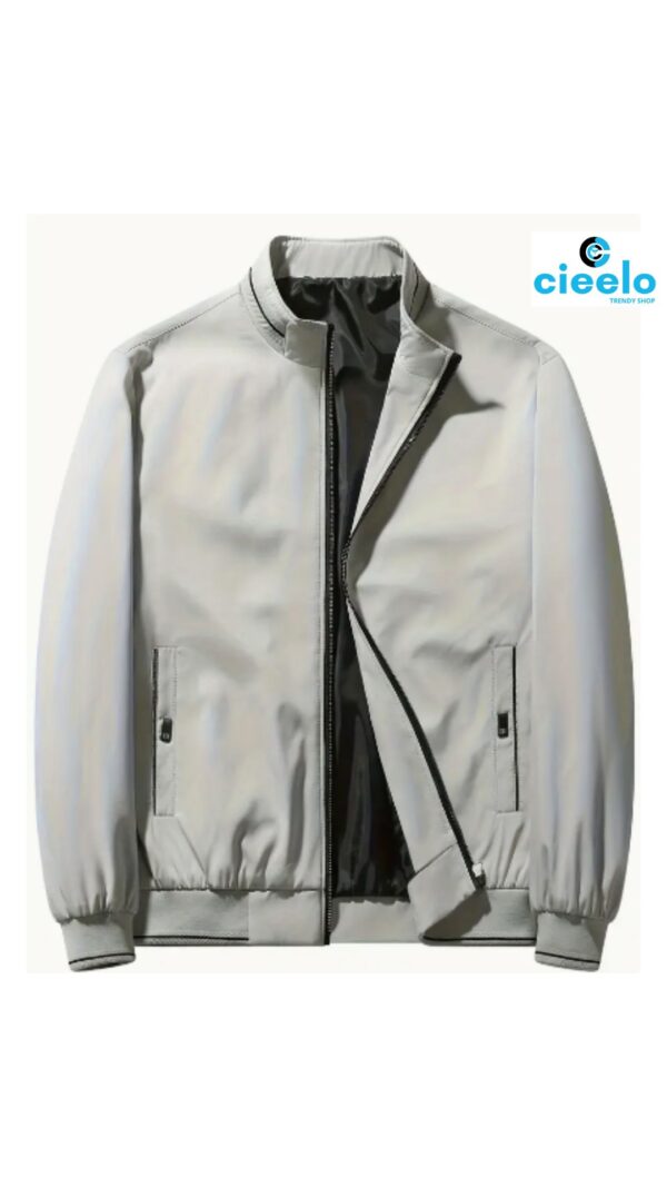Chaqueta Cuello Redondo Hombre – Elegancia Casual, Comodidad Total