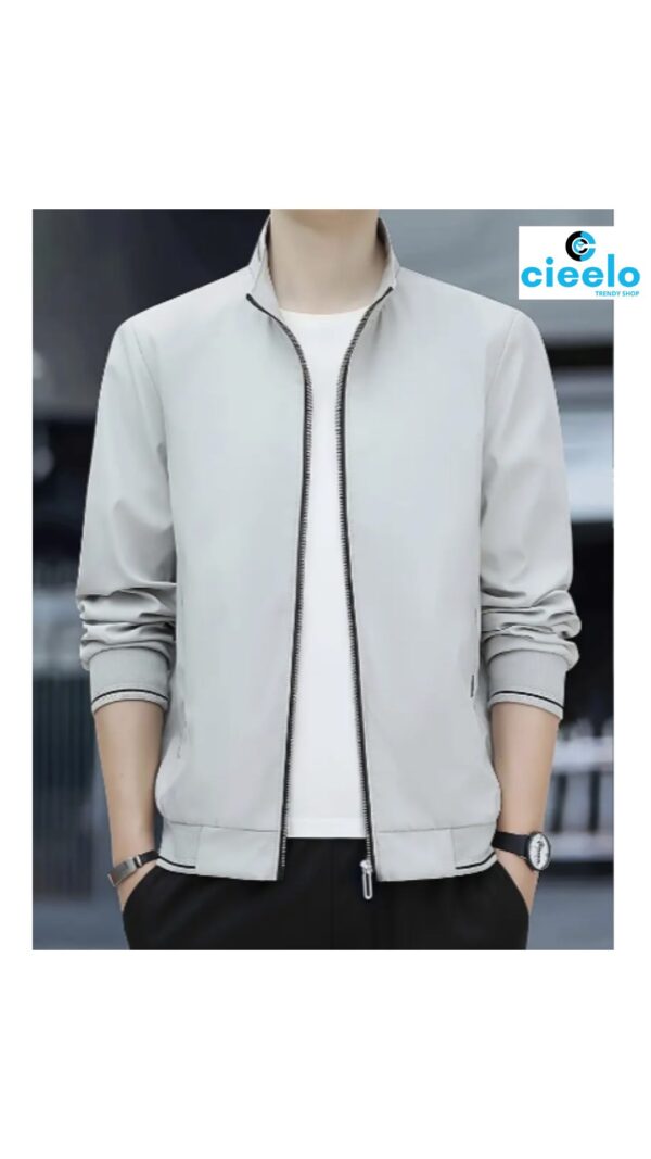 Chaqueta Cuello Redondo Hombre – Elegancia Casual, Comodidad Total