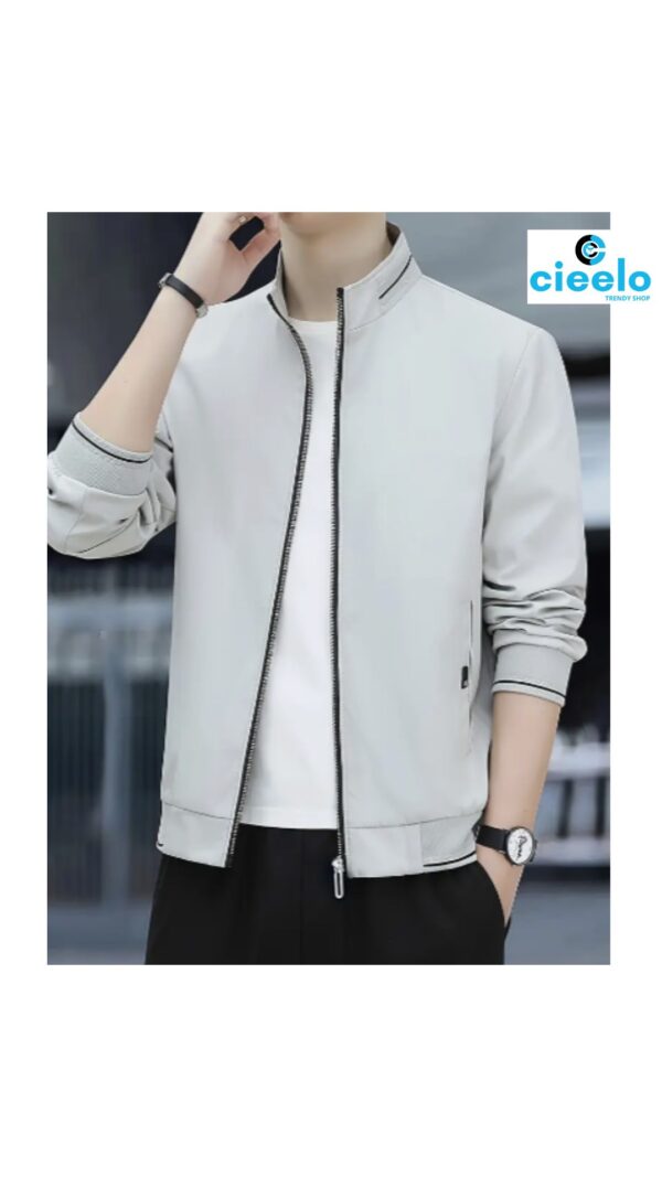 Chaqueta Cuello Redondo Hombre – Elegancia Casual, Comodidad Total