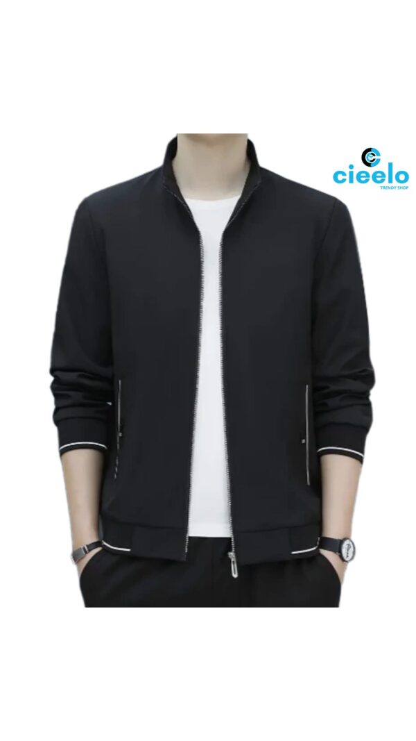 Chaqueta Cuello Redondo Hombre – Elegancia Casual, Comodidad Total