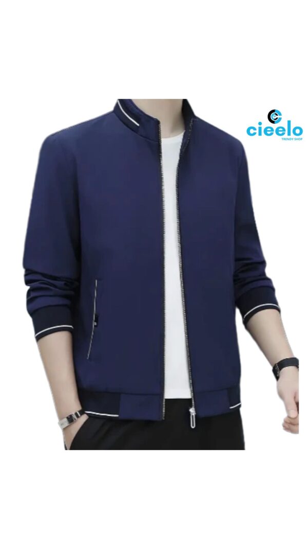 Chaqueta Cuello Redondo Hombre – Elegancia Casual, Comodidad Total