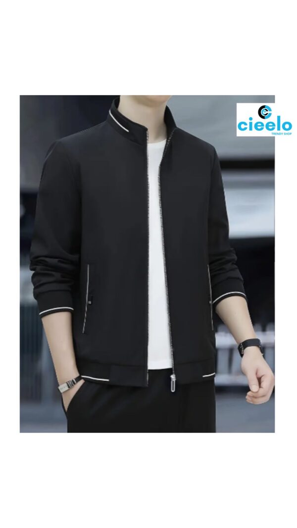 Chaqueta Cuello Redondo Hombre – Elegancia Casual, Comodidad Total