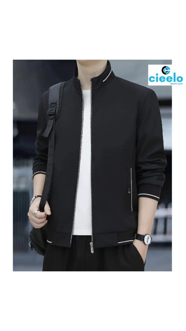 Chaqueta Cuello Redondo Hombre – Elegancia Casual, Comodidad Total