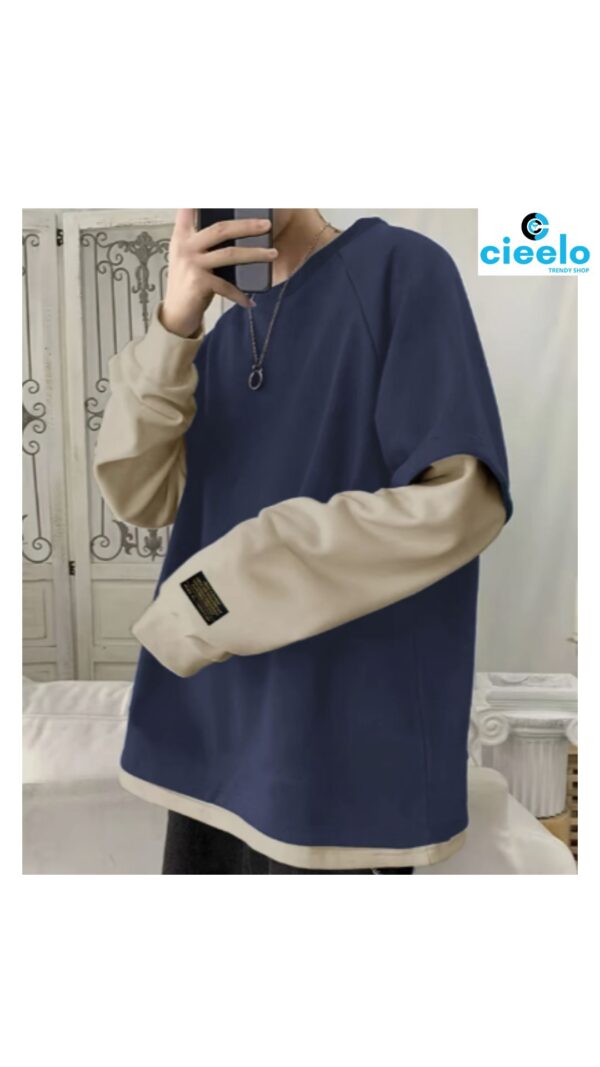 Sudadera con capucha hombre – Bloques de color y flow