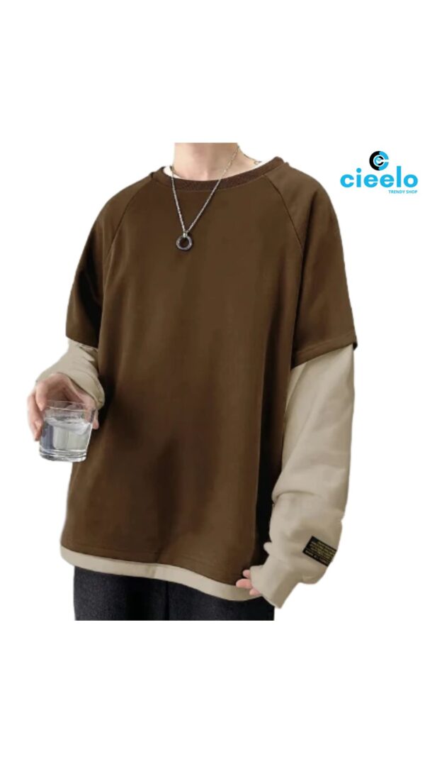 Sudadera con capucha hombre – Bloques de color y flow