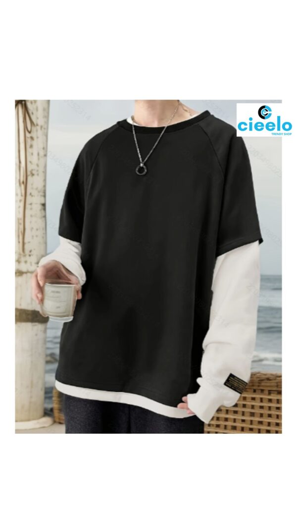 Sudadera con capucha hombre – Bloques de color y flow