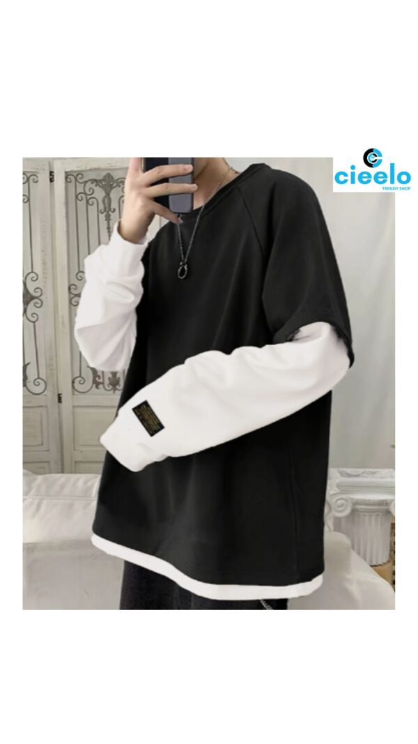 Sudadera con capucha hombre – Bloques de color y flow