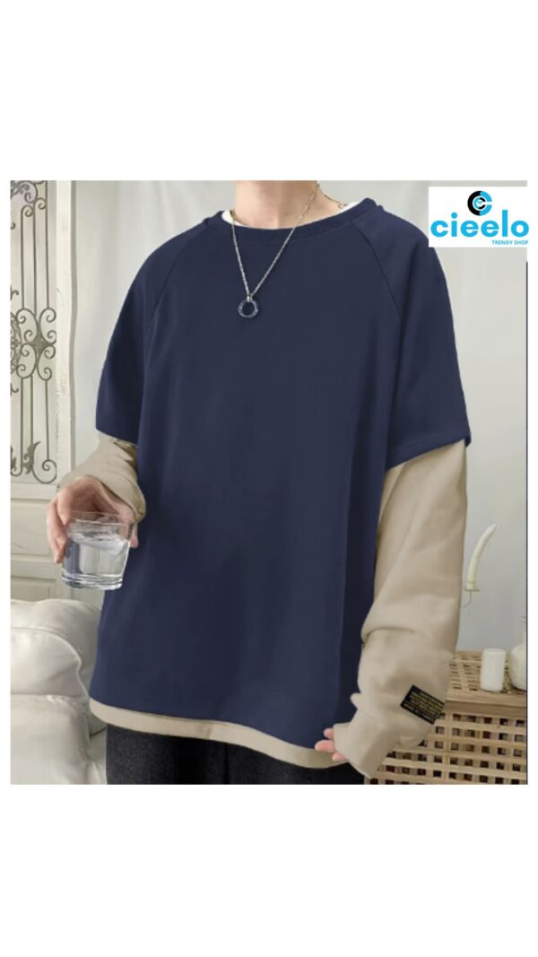 Sudadera con capucha hombre – Bloques de color y flow