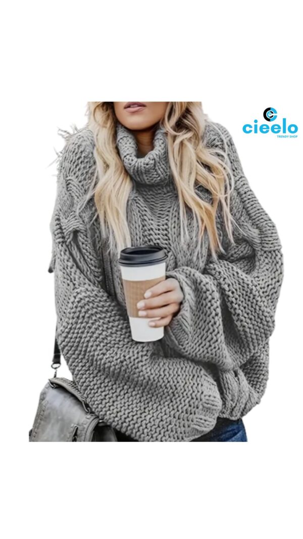 Suéter holgado de cuello alto – Básico con estilo comfy