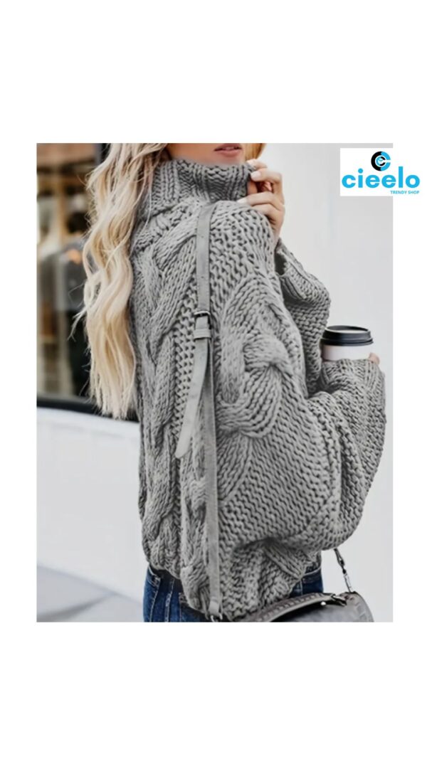 Suéter holgado de cuello alto – Básico con estilo comfy