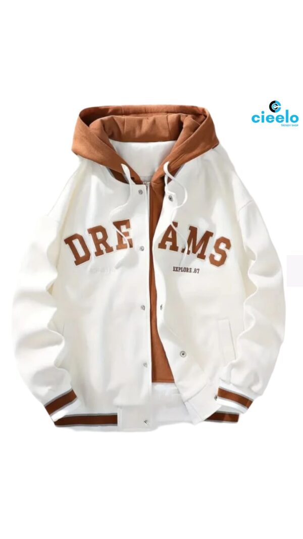 Chaqueta Varsity con Capucha - Estilo Casual y Urbano