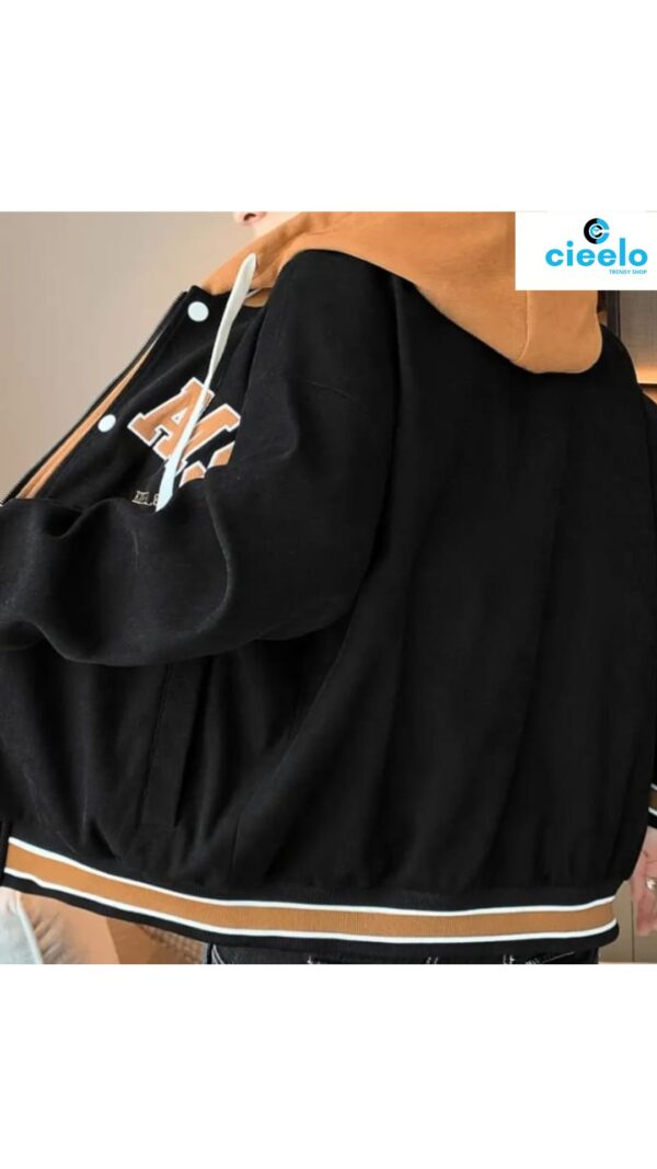 Chaqueta Varsity con Capucha - Estilo Casual y Urbano