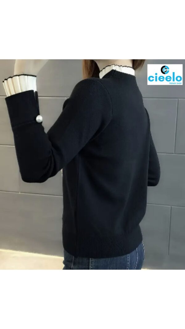 Suéter de Cuello Alto Medio – Elegancia Ligera para Primavera