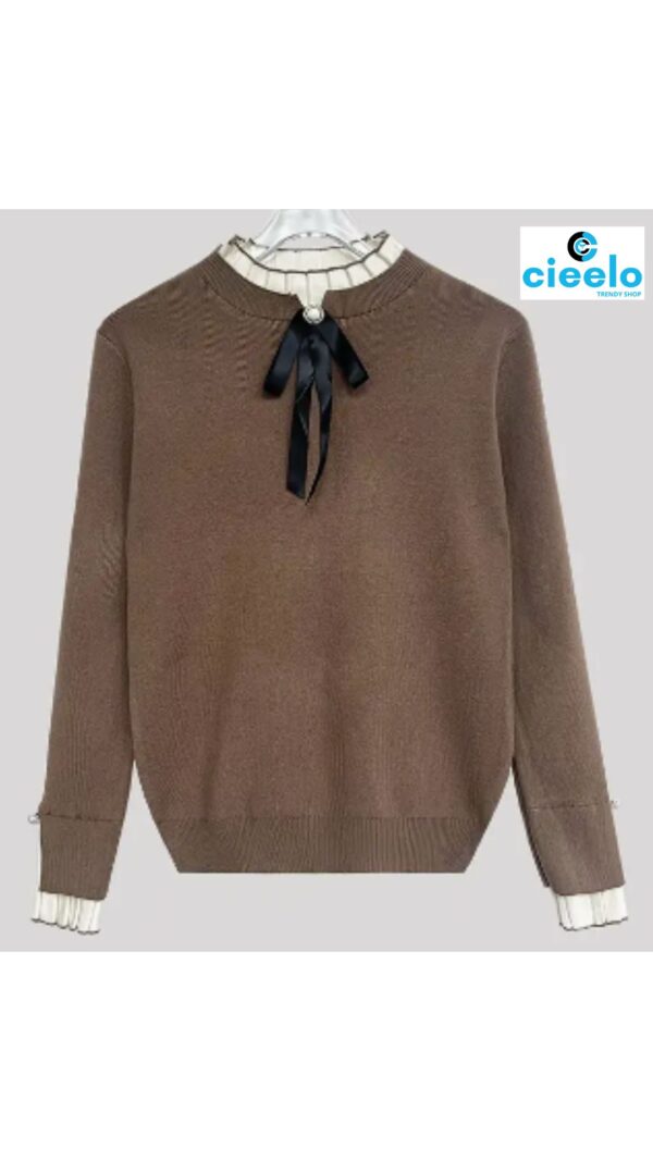 Suéter de Cuello Alto Medio – Elegancia Ligera para Primavera