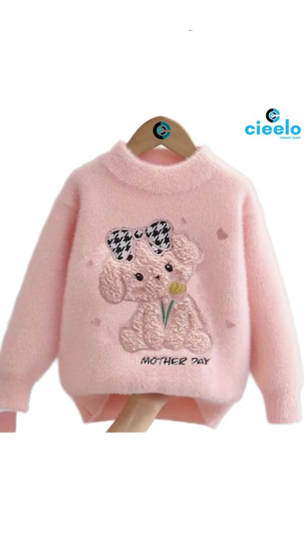 Suéter de Conejito Rosa – Ternura y abrigo en cada costura