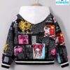 Chaqueta Bomber de Forro Polar y Estampado Pop Art para Niñas – Estilo Béisbol de Invierno