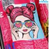 Chaqueta Bomber de Forro Polar y Estampado Pop Art para Niñas – Estilo Béisbol de Invierno
