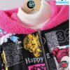 Chaqueta Larga Grafiti con Capucha – Forro de Terciopelo