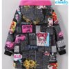 Chaqueta Larga Grafiti con Capucha – Forro de Terciopelo