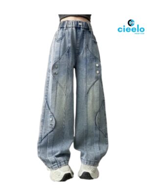 Jeans Anchos con Cintura Elástica – Comodidad & Estilo