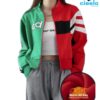 Chaqueta Casual con Estampado de Letras y Forro Polar