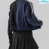 Chaqueta Casual con Estampado de Letras y Forro Polar
