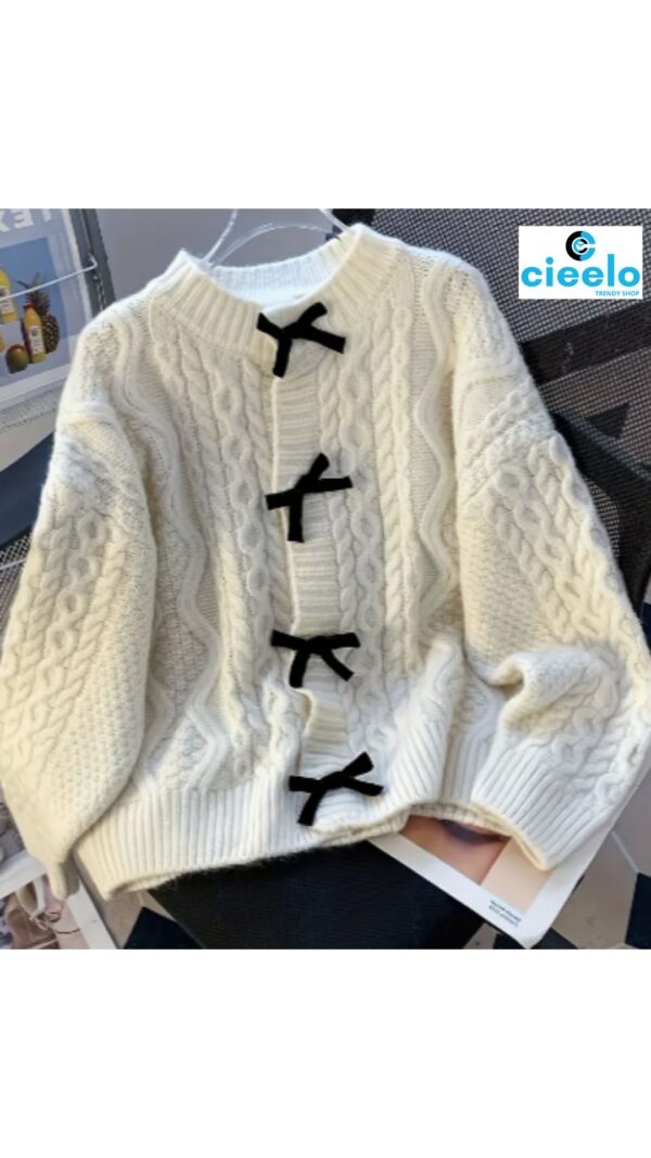 Suéter Otoñal con Diseño Retorcido – Estilo Europeo Chic