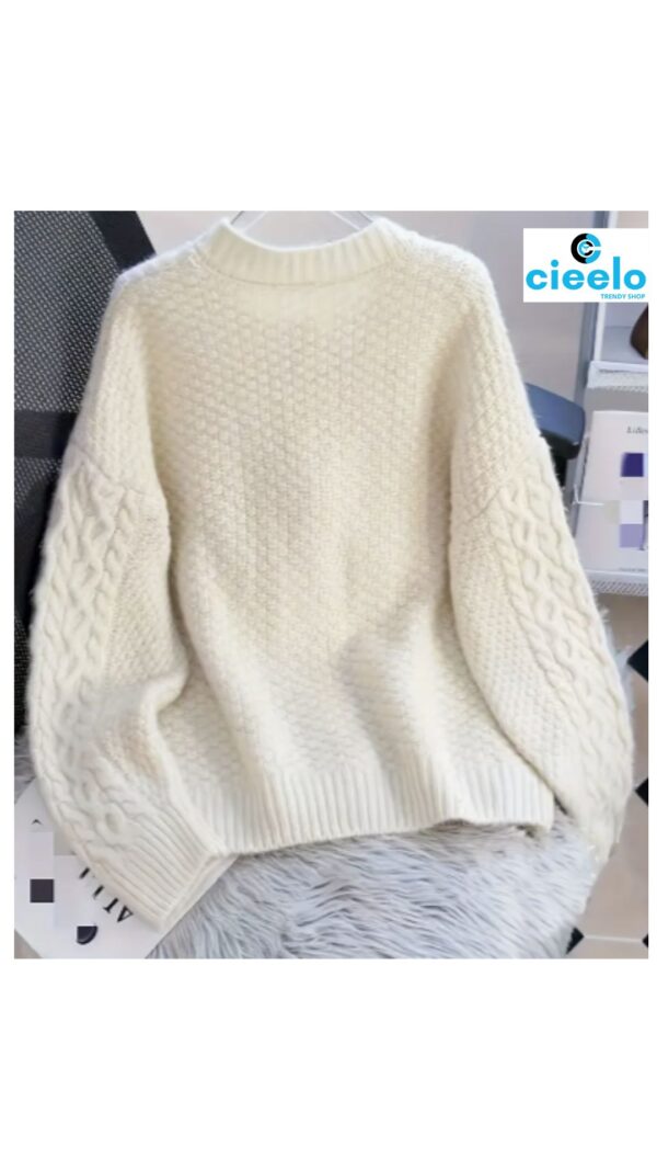 Suéter Otoñal con Diseño Retorcido – Estilo Europeo Chic