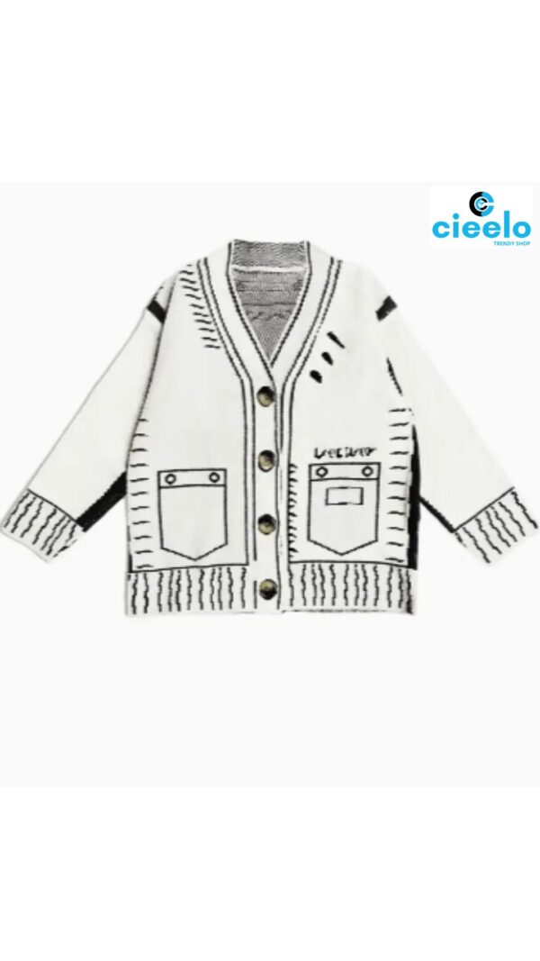 Cárdigan con grafiti – Estilo oversized y urbano cool
