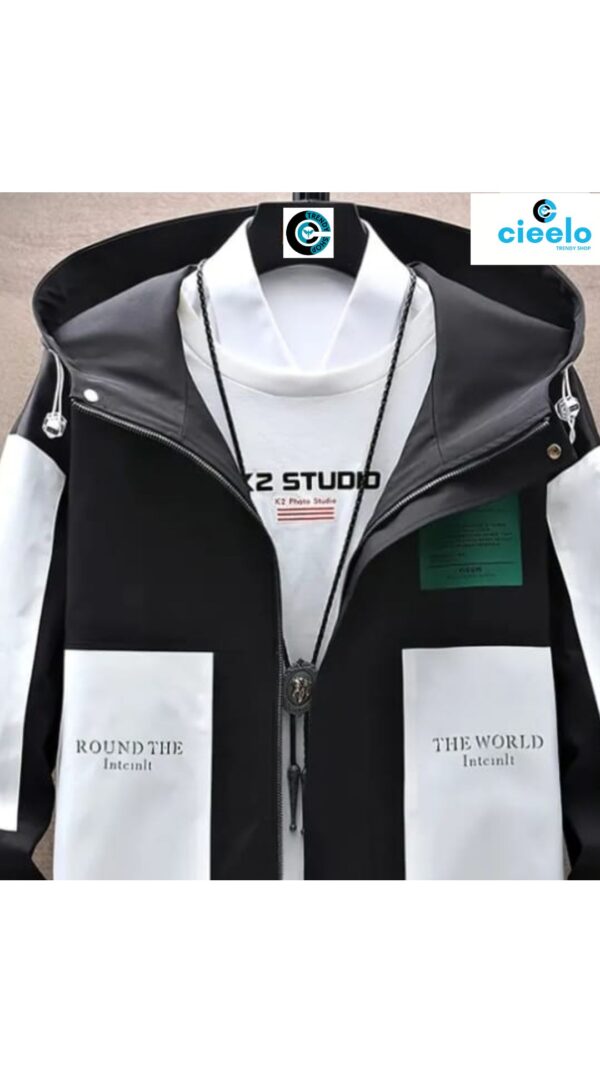 Chaqueta holgada con capucha para hombre – Moda urbana