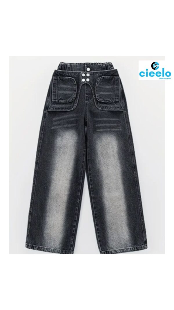 Jeans Pierna Ancha Rock – Estilo Rebelde y Cómodo