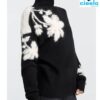Suéter floral cuello alto – Suave y cálido para otoño/invierno