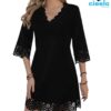 Vestido elegante línea A – Look chic con toque atrevido