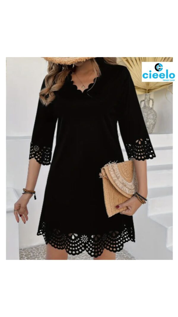 Vestido elegante línea A – Look chic con toque atrevido