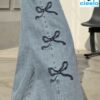 Jeans Y2K con Lazo Bordado – Estilo Vintage Cómodo